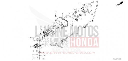 TAILLIGHT/LICENSE LIGHT CB1000RAP de 2023